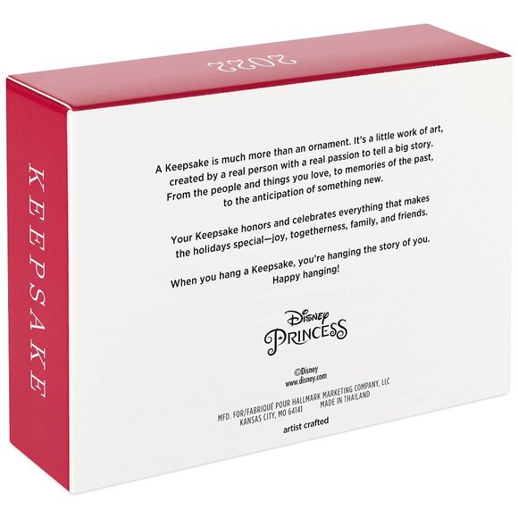 New! Disney Princess Hallmark Keepsake Christmas Ornaments 2022 Mini Set of 6 - Picture 2 of 5
